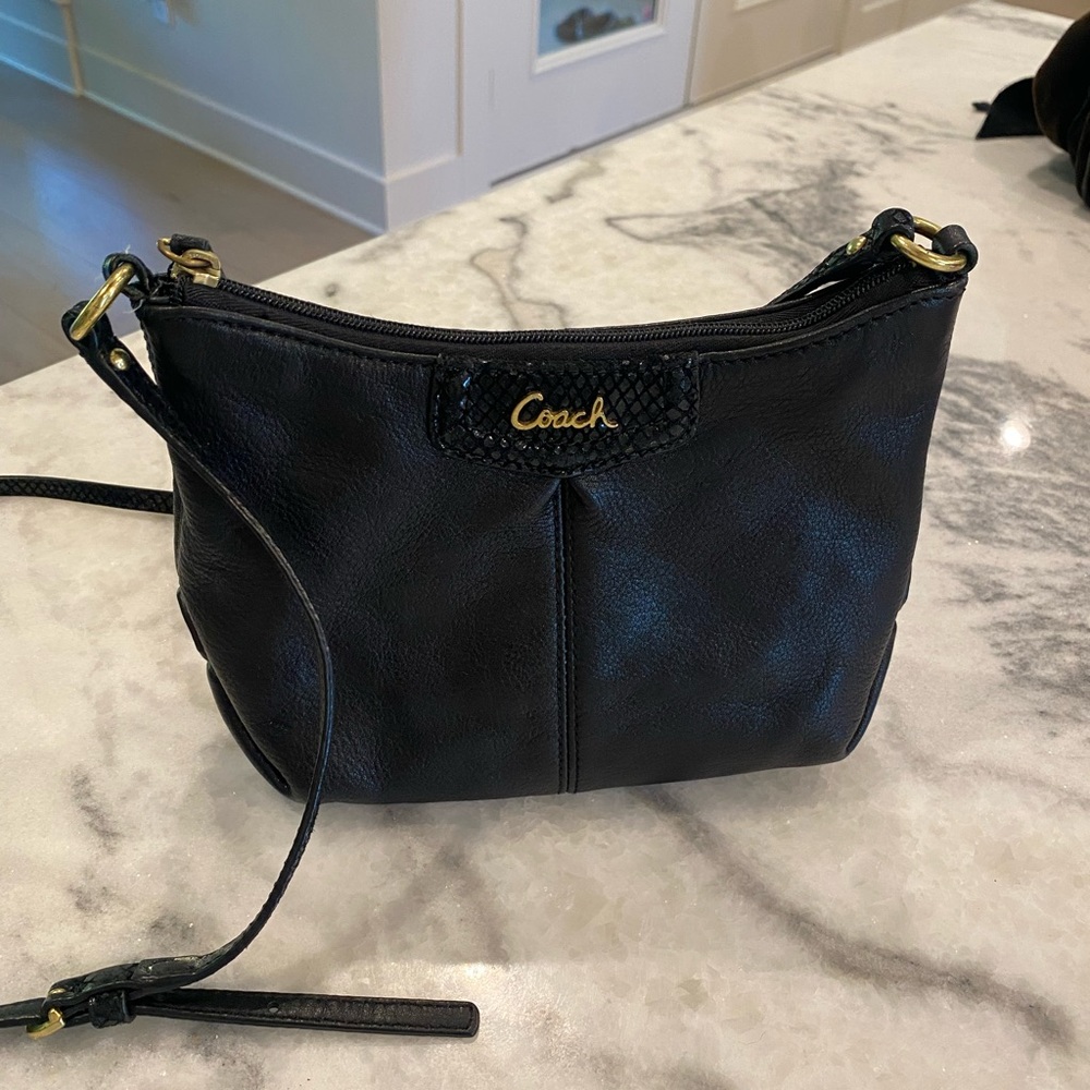 Coach Black Leather Crossbody Bag